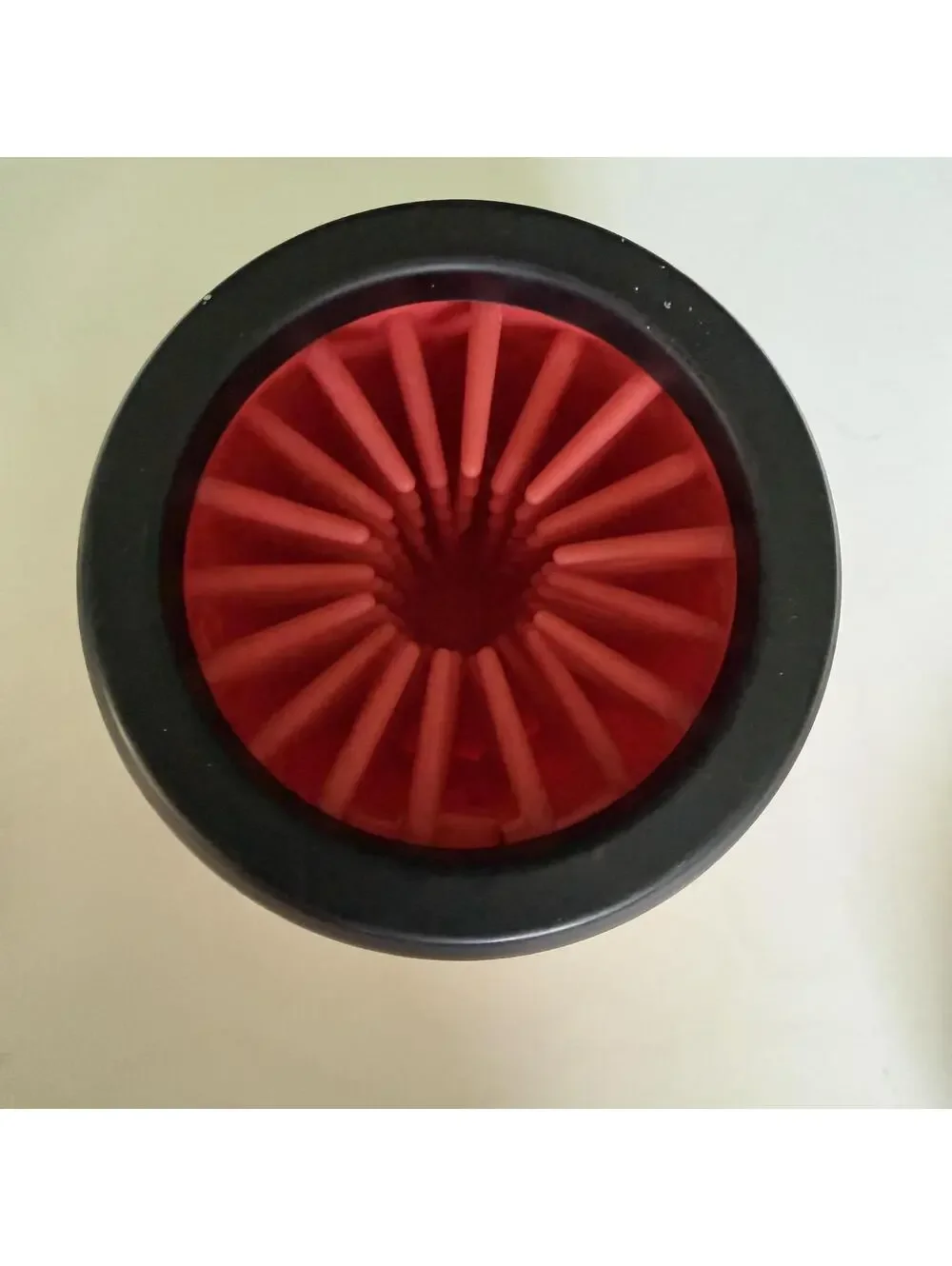 Red and Black Handheld Animal Paw Washing Tool with Silicone Bristles